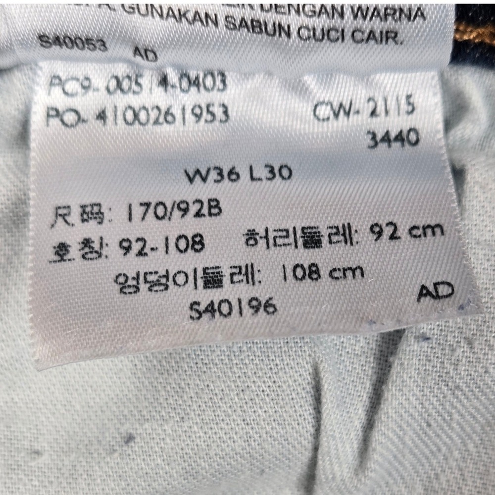 Levi Strauss Co Mens 514 Straight Fit Jeans Blue W36‎ L30 Cotton Blend - Picture 9 of 13